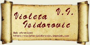 Violeta Isidorović vizit kartica